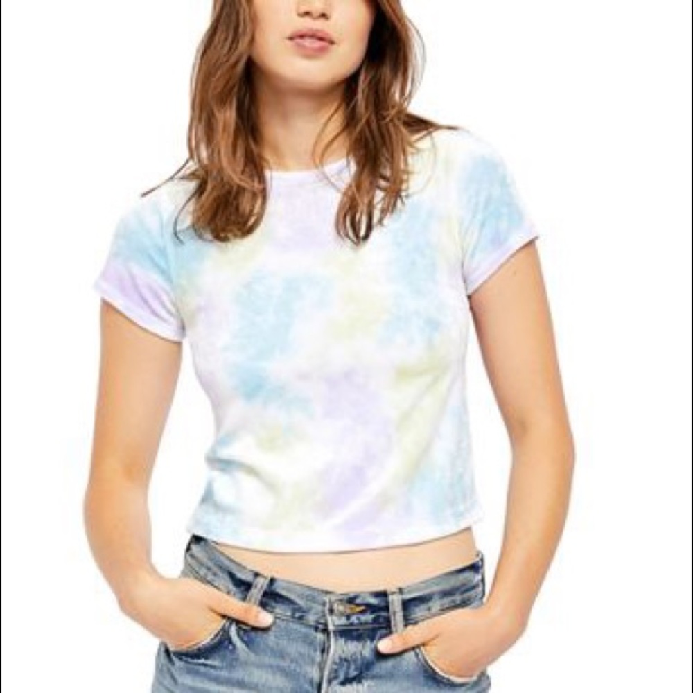 Free People- Tie-Dye Velvet T-Shirt